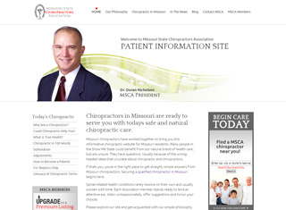 Chiropractor Web Design Design Example