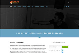 Paranormal Web Design Design Example