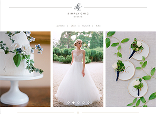 Wedding / Event Web Design Design Example