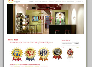 Salon / Spa Web Design Design Example