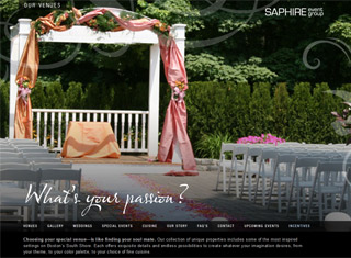 Wedding / Event Web Design Design Example