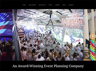 Wedding / Event Web Design Design Example