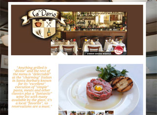 Restaurant Web Design Design Example