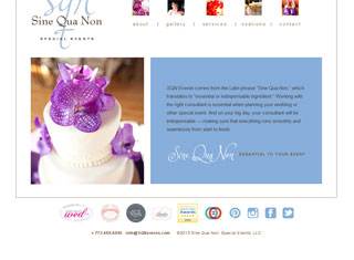 Wedding / Event Web Design Design Example