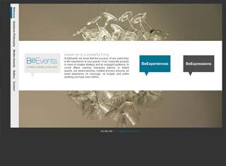 Wedding / Event Web Design Design Example