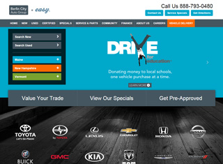 Auto Web Design Design Example