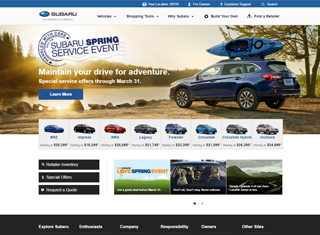 Auto Web Design Design Example