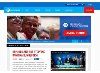 Political Web Design Design Example