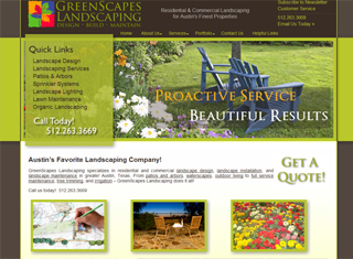 Landscaping Web Design Design Example