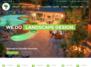 Landscaping Web Design Design Example