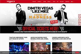 Night Club Web Design Design Example