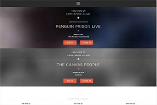 Night Club Web Design Design Example