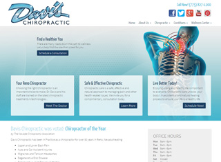 Chiropractor Web Design Design Example