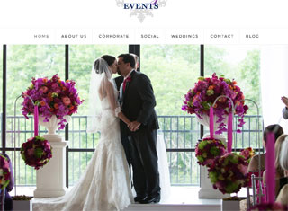 Wedding / Event Web Design Design Example