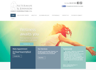 Chiropractor Web Design Design Example