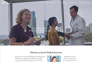 Medical Web Design Design Example