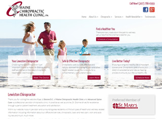 Chiropractor Web Design Design Example