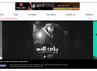 Entertainment Web Design Design Example