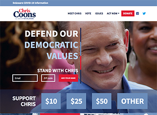 Political Web Design Design Example