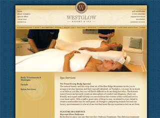 Salon / Spa Web Design Design Example