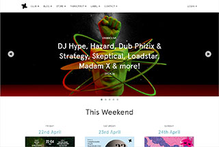 Night Club Web Design Design Example