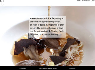 Restaurant Web Design Design Example