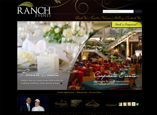 Wedding / Event Web Design Design Example