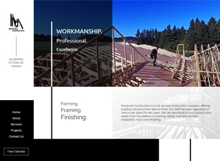 Contractor Web Design Design Example