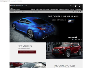 Auto Web Design Design Example