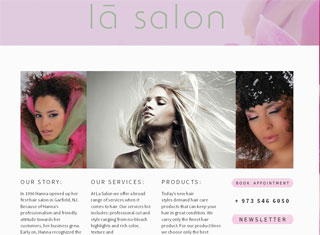 Salon / Spa Web Design Design Example