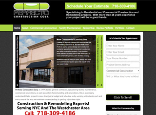 Contractor Web Design Design Example