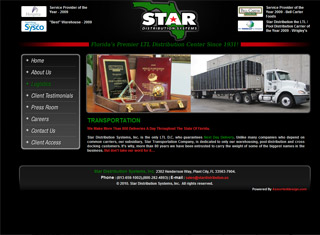 Transportation Web Design Design Example