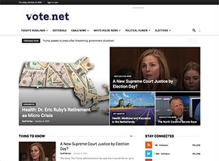 Political Web Design Design Example