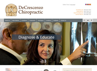 Chiropractor Web Design Design Example