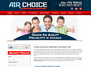 Contractor Web Design Design Example