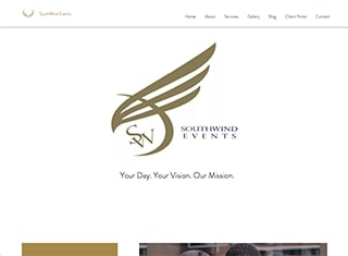 Wedding / Event Web Design Design Example