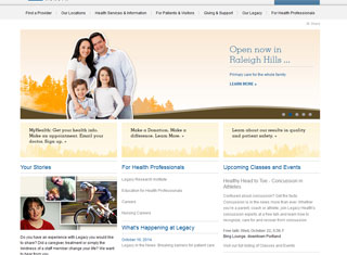 Medical Web Design Design Example