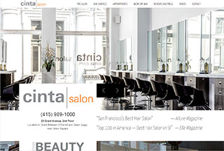 Salon / Spa Web Design Design Example