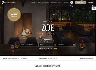 Hotel Web Design Design Example