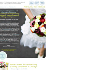 Wedding / Event Web Design Design Example