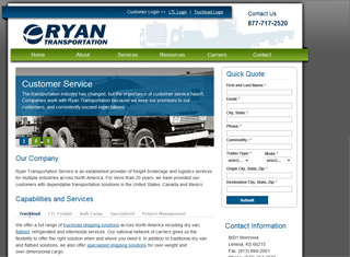 Transportation Web Design Design Example