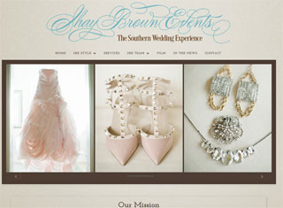 Wedding / Event Web Design Design Example