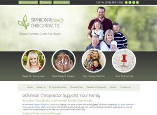 Chiropractor Web Design Design Example