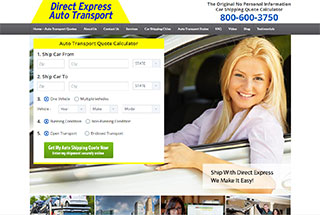 Transportation Web Design Design Example