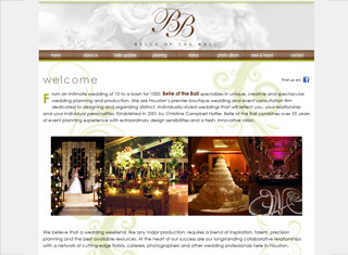 Wedding / Event Web Design Design Example