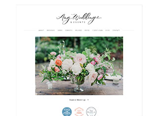 Wedding / Event Web Design Design Example