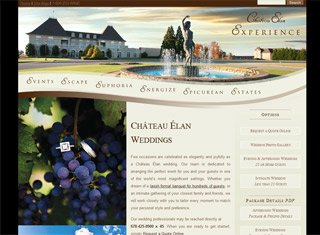 Wedding / Event Web Design Design Example