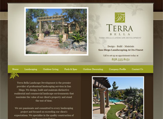 Landscaping Web Design Design Example