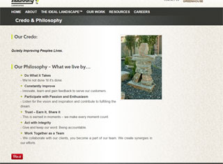 Landscaping Web Design Design Example