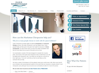 Chiropractor Web Design Design Example